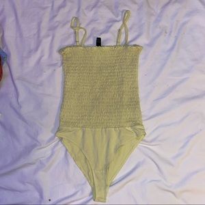 Forever21 Faded Yellow Bodysuit